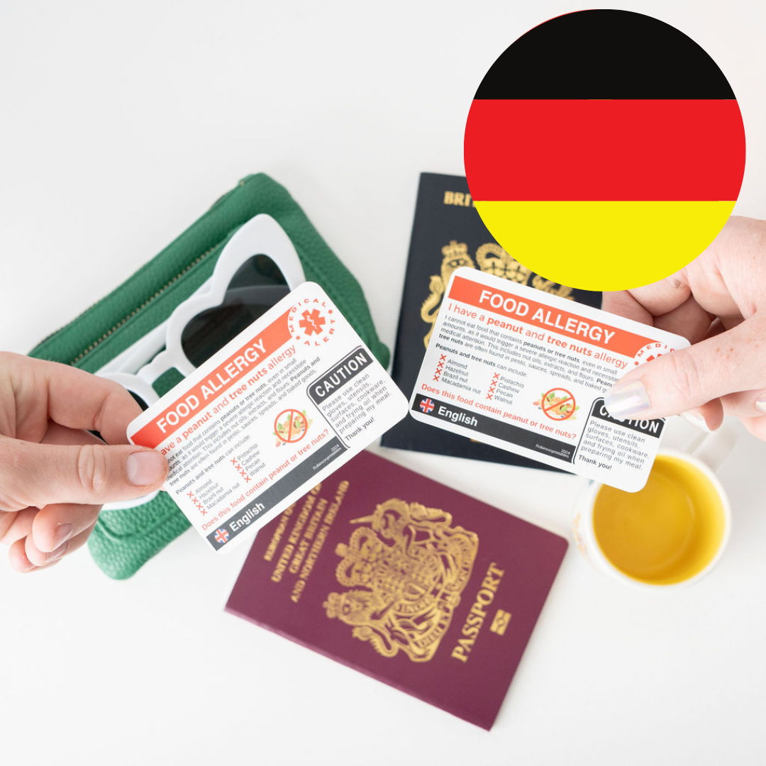 Peanut & Tree Nut Allergy Travel Card (Digital) -Translation in Germany