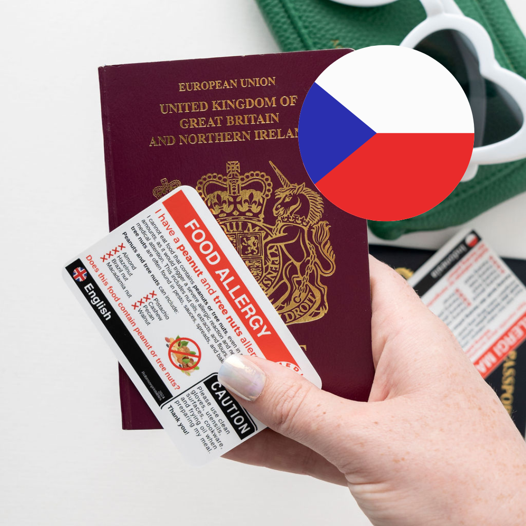 Peanut Allergy Travel Card (Digital) Translation in Czech