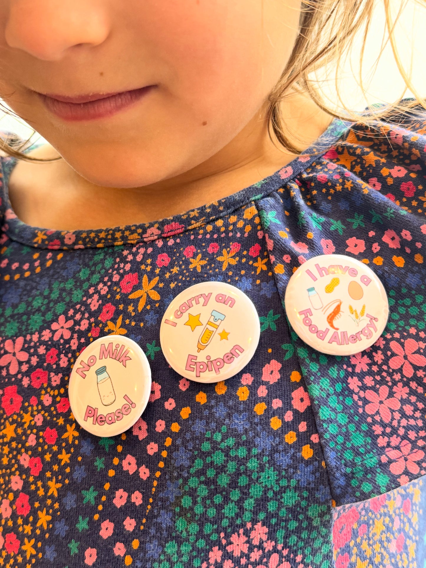 I have an allergy badge for children with food allergies at school and nursery
