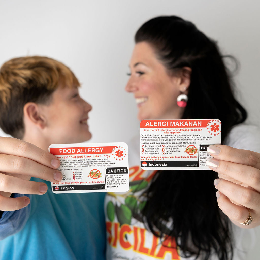 Peanut & Tree Nut Allergy Travel Card (digital) Translation in Spanish