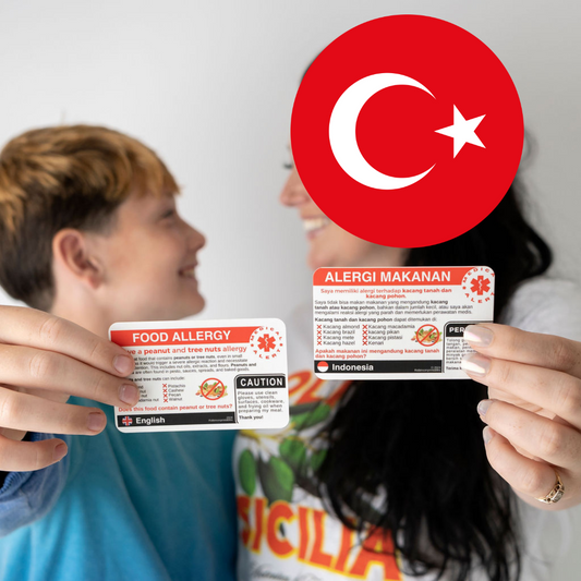 Peanut & Tree Nut Allergy Travel Card (Digital) -Translation in Turkish