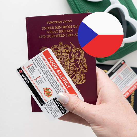 Peanut Allergy Travel Card (Digital) Translation in Czech