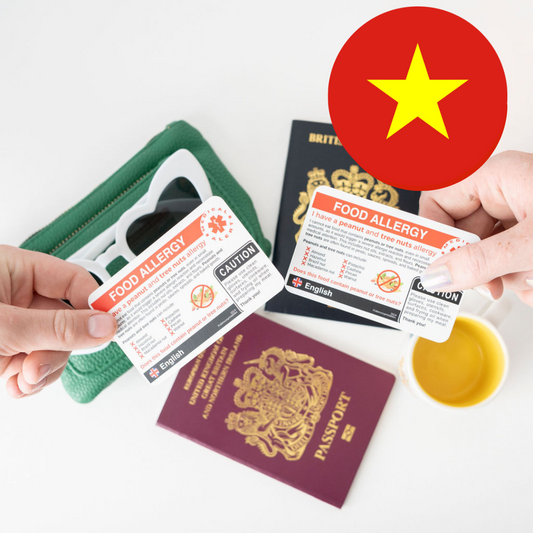 Peanut & Tree Nut Allergy Travel Card (Digital)  Translation in Vietnamese