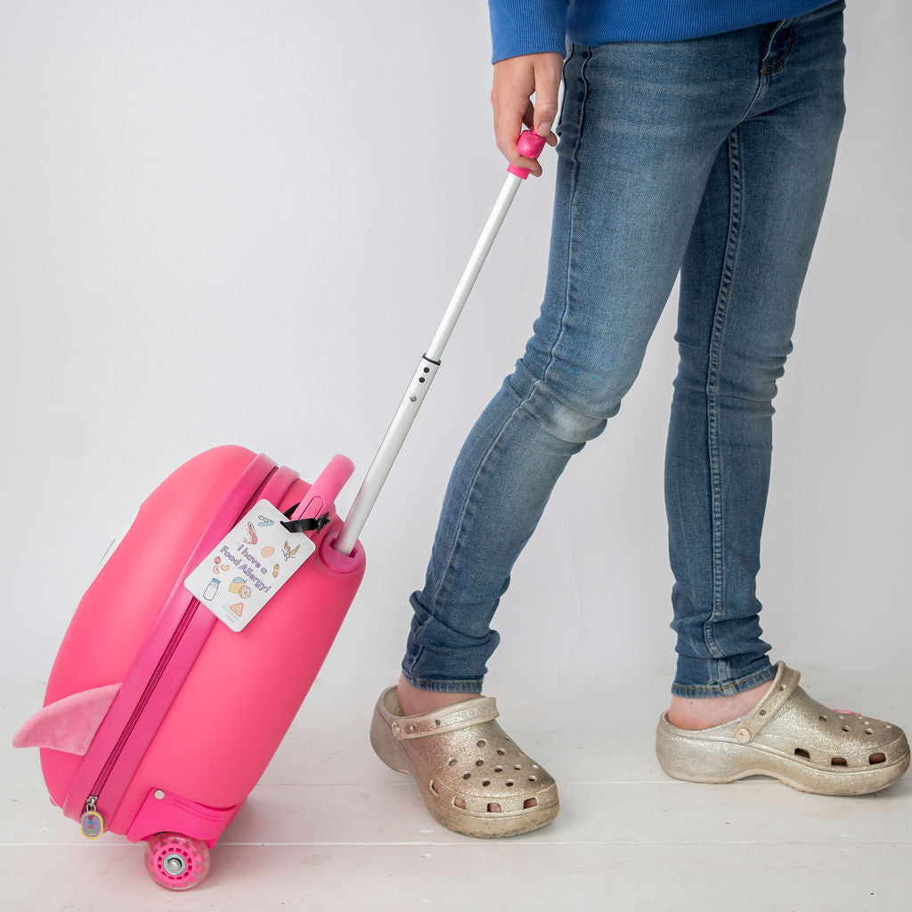 Food Allergy Alert backpack Tag - durable Bag Tag for Kids & Adults