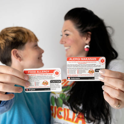 Peanut & Tree Nut Allergy Travel Card (digital) Translation in Spanish