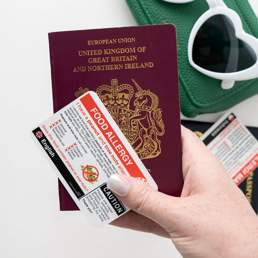 Egg Allergy Travel Translation Card – Wallet-Sized Printed Card