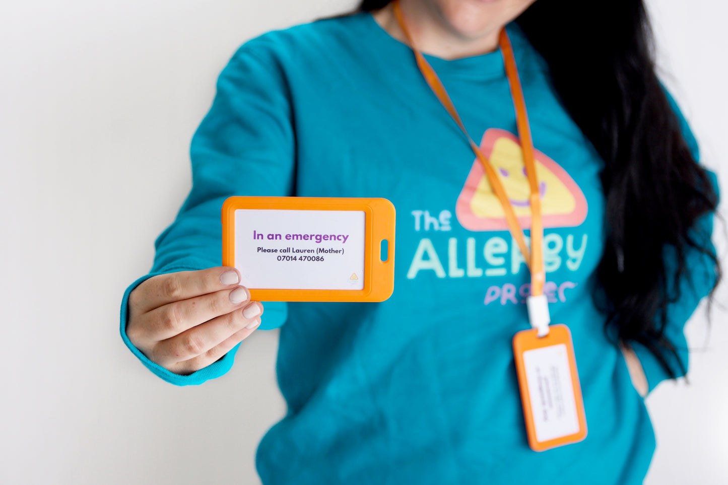Kid's Wallet Size Plastic Allergy Alert Card