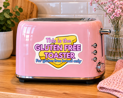 Gluten free toaster sticker