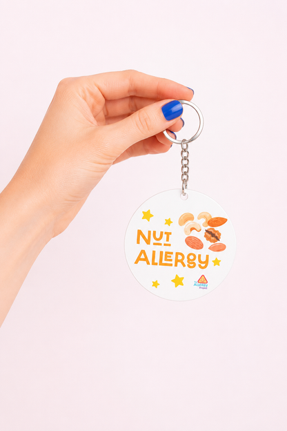 Nut Allergy bag tag keyring