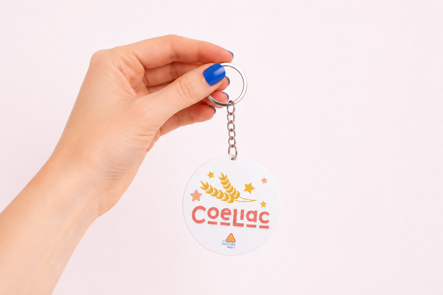 Coeliac bag tag keyring