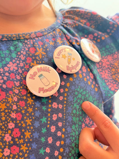 I have an allergy badge for children with food allergies at school and nursery