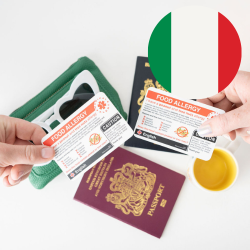 Peanut & Tree Nut Allergy Translation Card – English & Italian – Digital Download