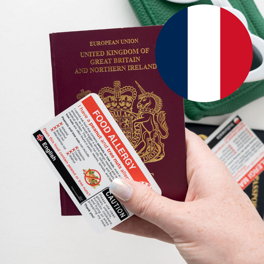 Peanut & Tree Nut Allergy Travel Card (Digital) -Translation in French